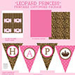 Leopard Princess Birthday Party Printable Collection